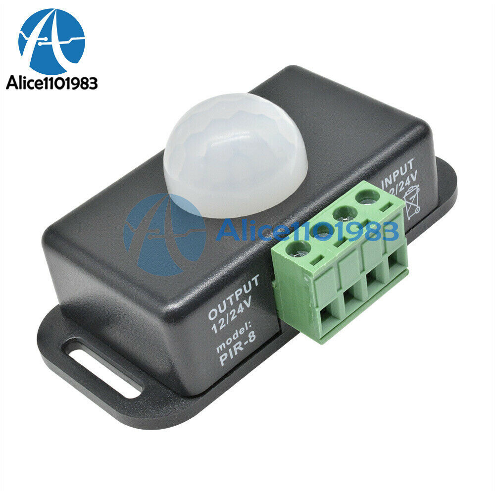 10PCS Automatic DC 12V-24V 8A Infrared PIR Motion Sensor Switch For LED Light