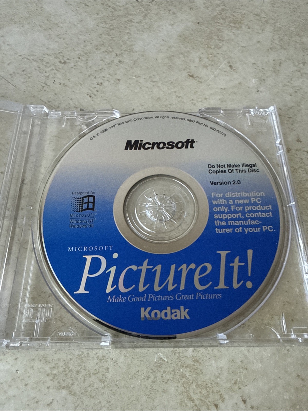 Microsoft Picture It! Version 2.0 Great Photos CD-Rom Windows 95