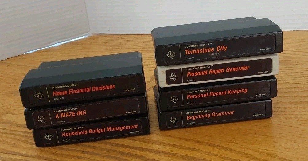 Lot of 7 Untested Texas Instruments Cartridges Command Module Vintage 80s