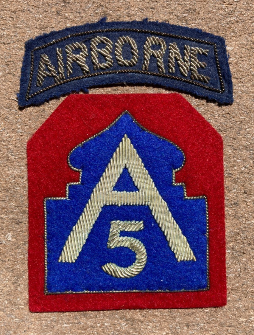 WW2 US Army Military 509th Airborne Parachute Infantry Regiment 5th Army Patch