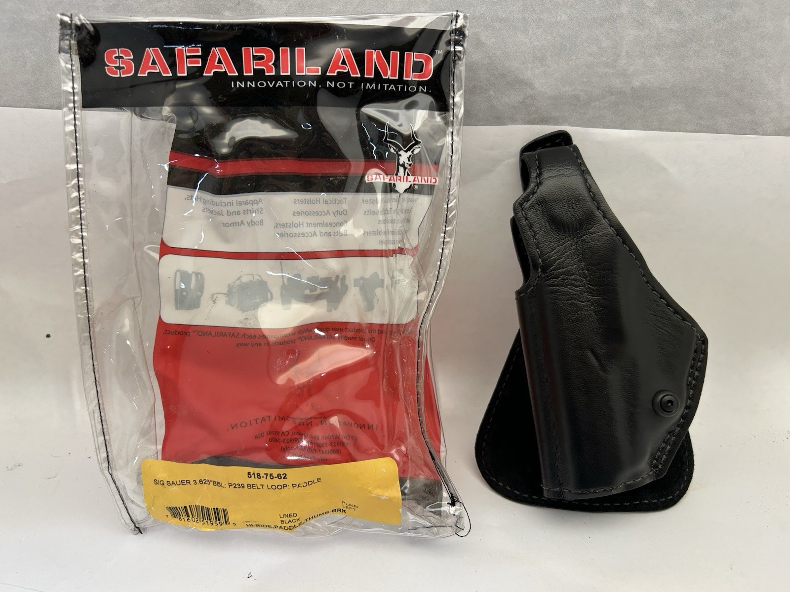 New Sig P239 Safariland 518-75 Plain Left Hand Paddle Holster Thumb Break LH