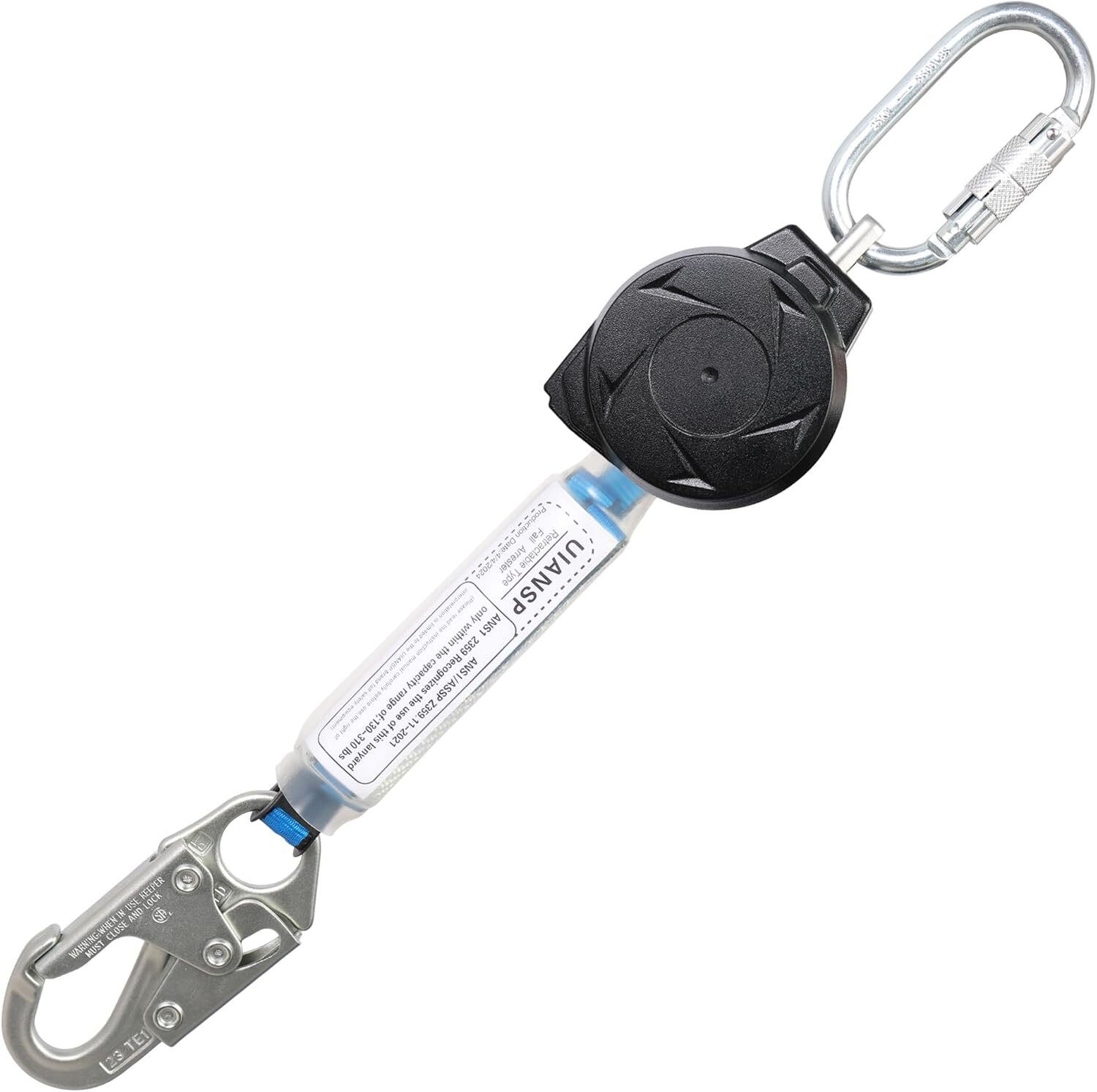 11FT Self Retracting Lifeline Fall Protection Retractable Safety Lanyard