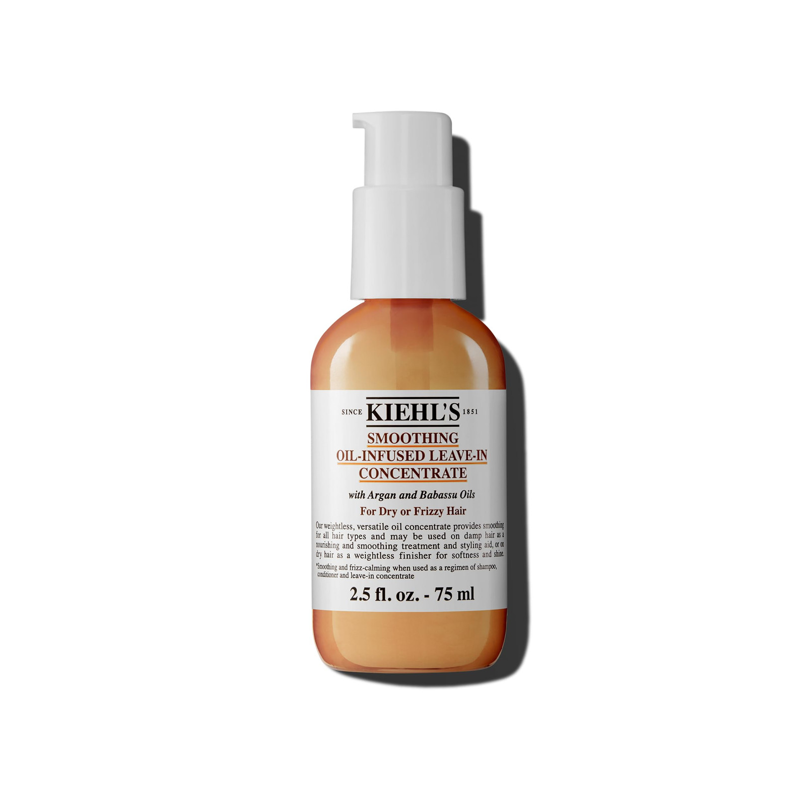 Kiehl's Smoothing Oil-Infused Leave-In Treatment, Nourishing Hair Oil for Dry or