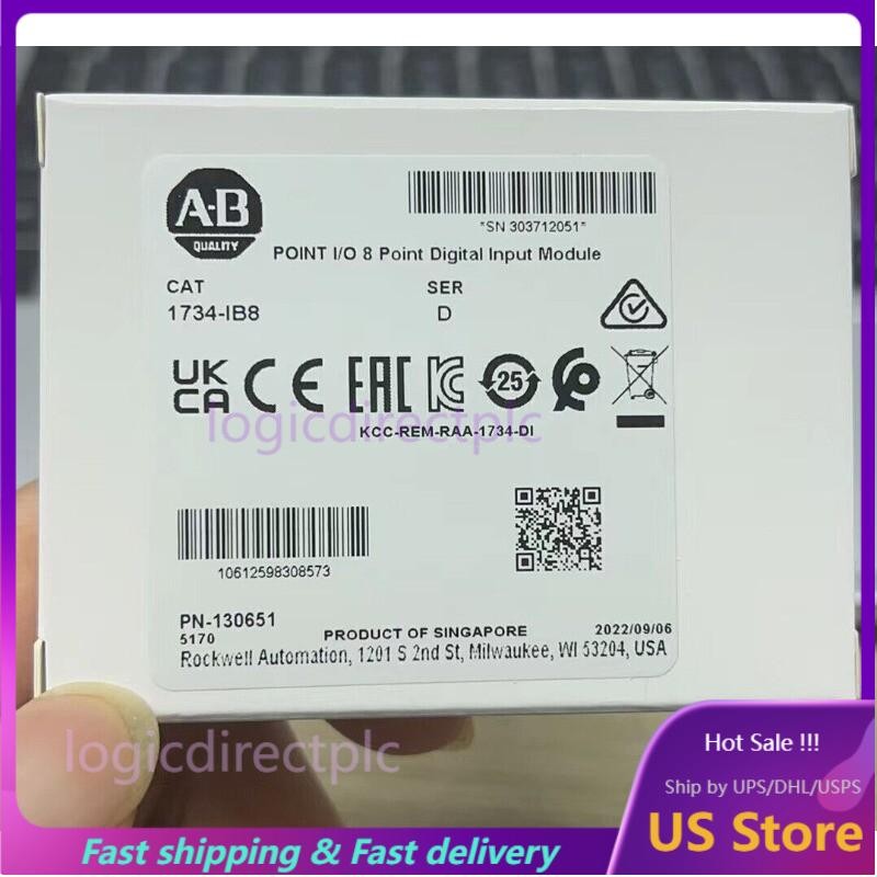 New Factory Sealed AB 1734-IB8 8 Point Digital Input Module 1734IB8 US Free Tax
