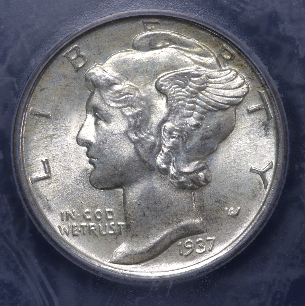 1937 Mercury Dime 10C ICG MS67 FB