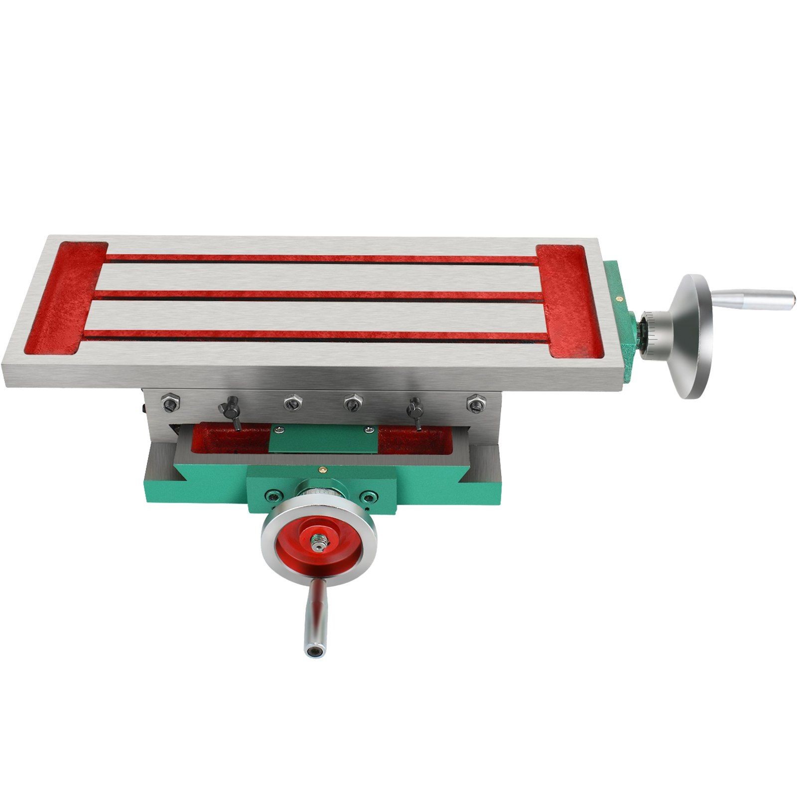 2-Axis 4-Way 17.7x6.7in Heavy-Duty Compound Work Table & Milling Drilling