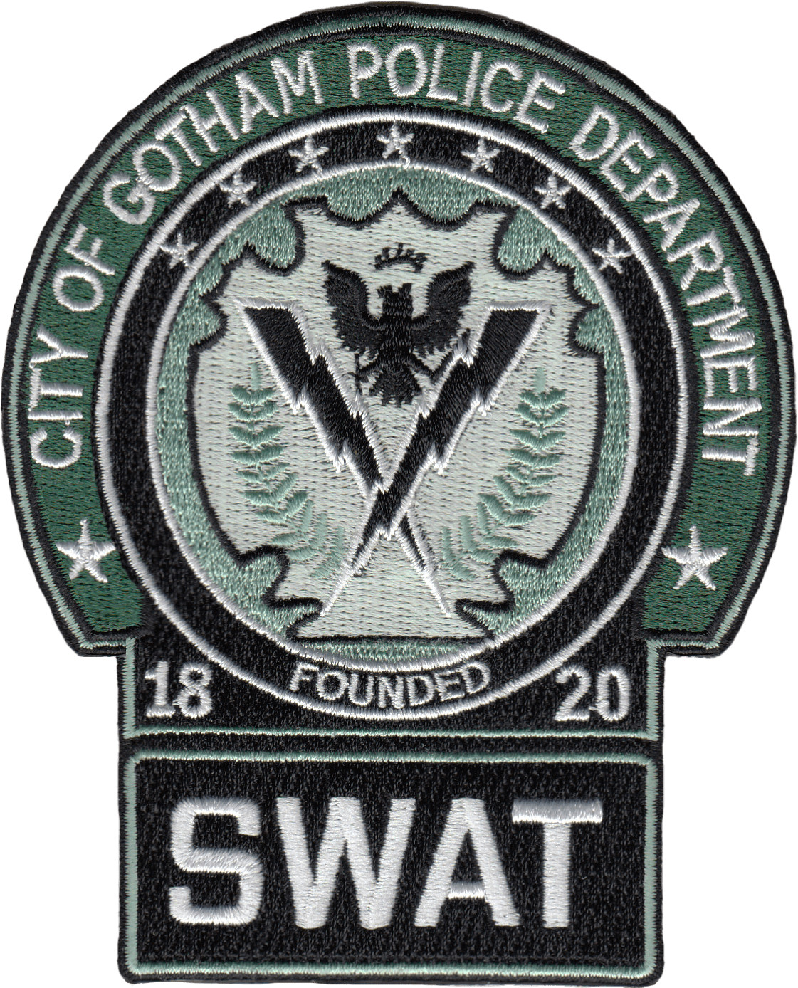 GOTHAM CITY POLICE DEPARTMENT SHOULDER PATCH: SWAT Team, The Dark Knight (2008)