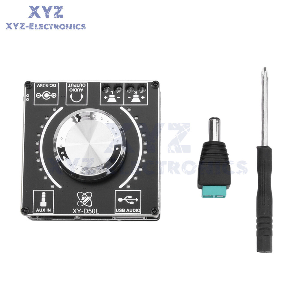 D50L Stereo Bluetooth 5.1 Audio Digital Power Amplifier Board Light APP Control