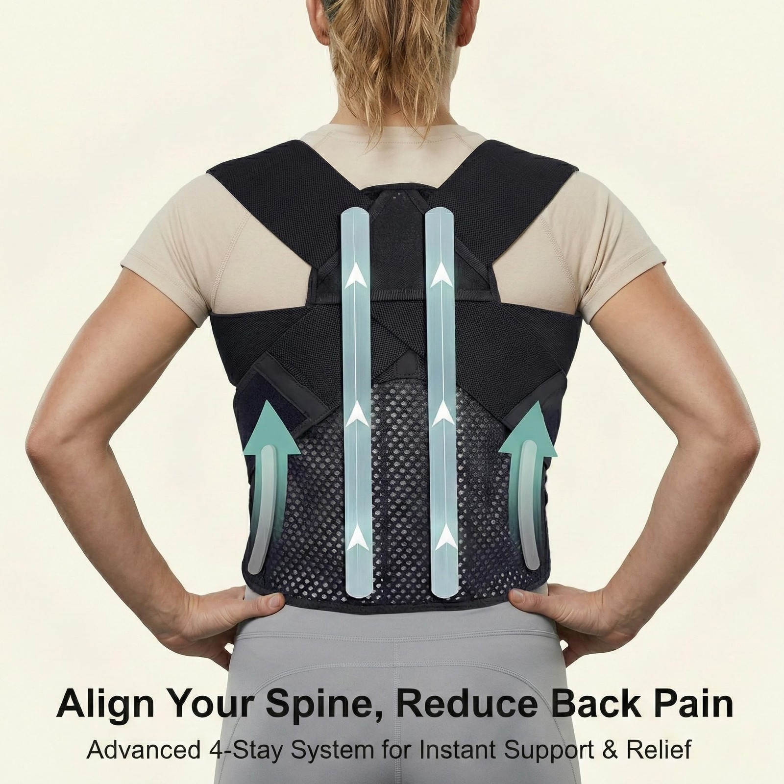 Full Back Posture Corrector for Women & Men – Pull-Back System Posture Bra