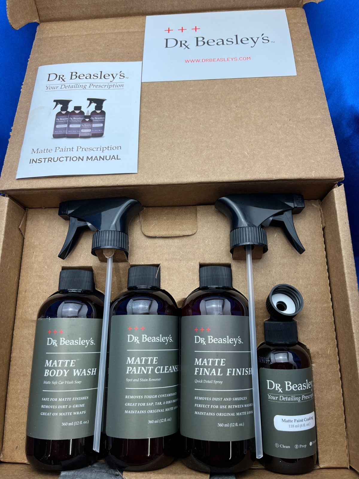 Dr. Beasley's Matte Paint Prescription Detailing Kit Original Box & Instructions