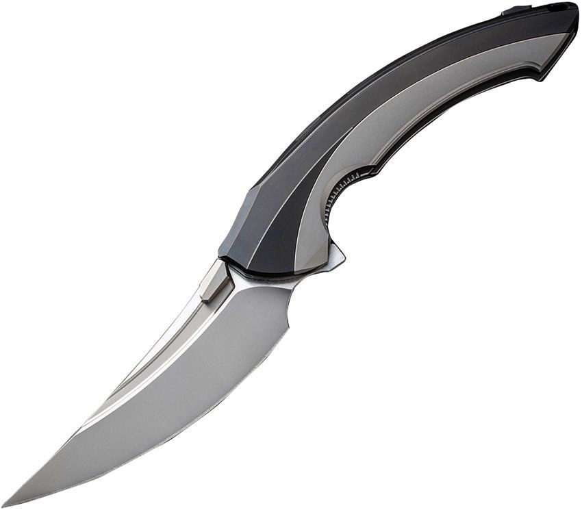 Rike Knife Lamella Folding Knife 4" Bohler M390 Steel Blade Titanium Handle