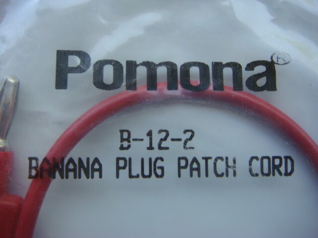 LOT of THREE (3) 12" POMONA (18 AWG) BANANA Cables B-12-2 --  New & Unused