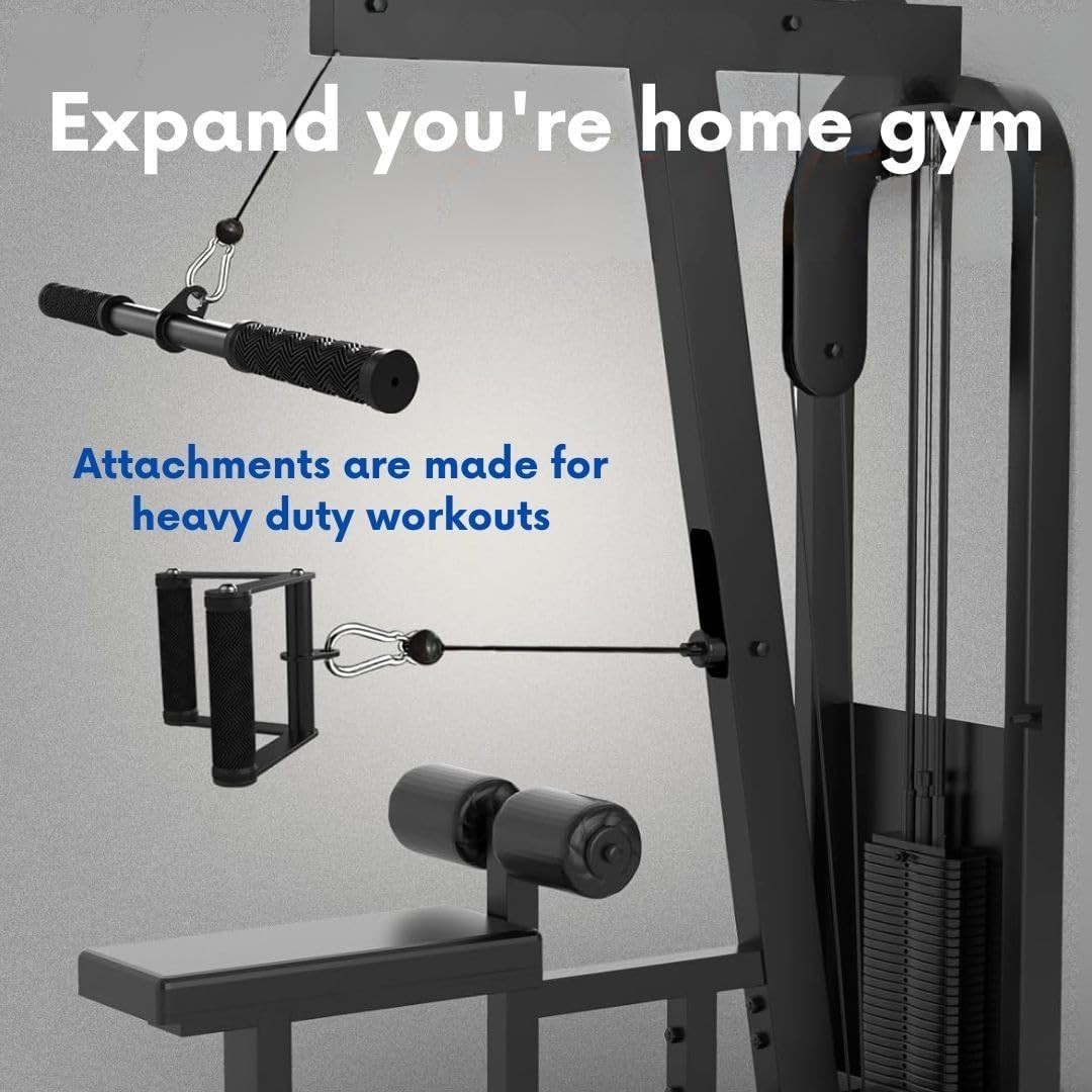 Ergonomic Pulldown Attachment Set for Enhanced Home Gym Workouts: 5 Components