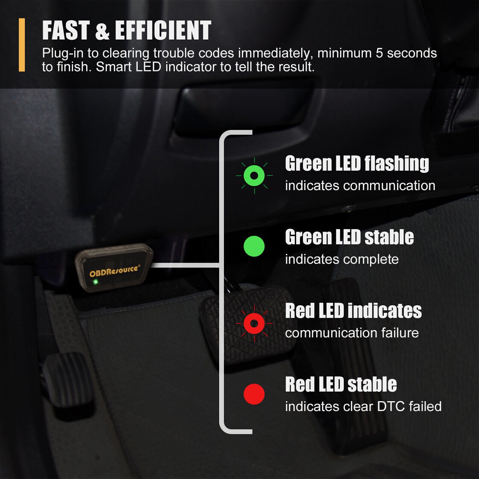 Car Auto Code Clearer Clear Turn-Off MIL Check Engine Light OBD2 Erase Code Scan