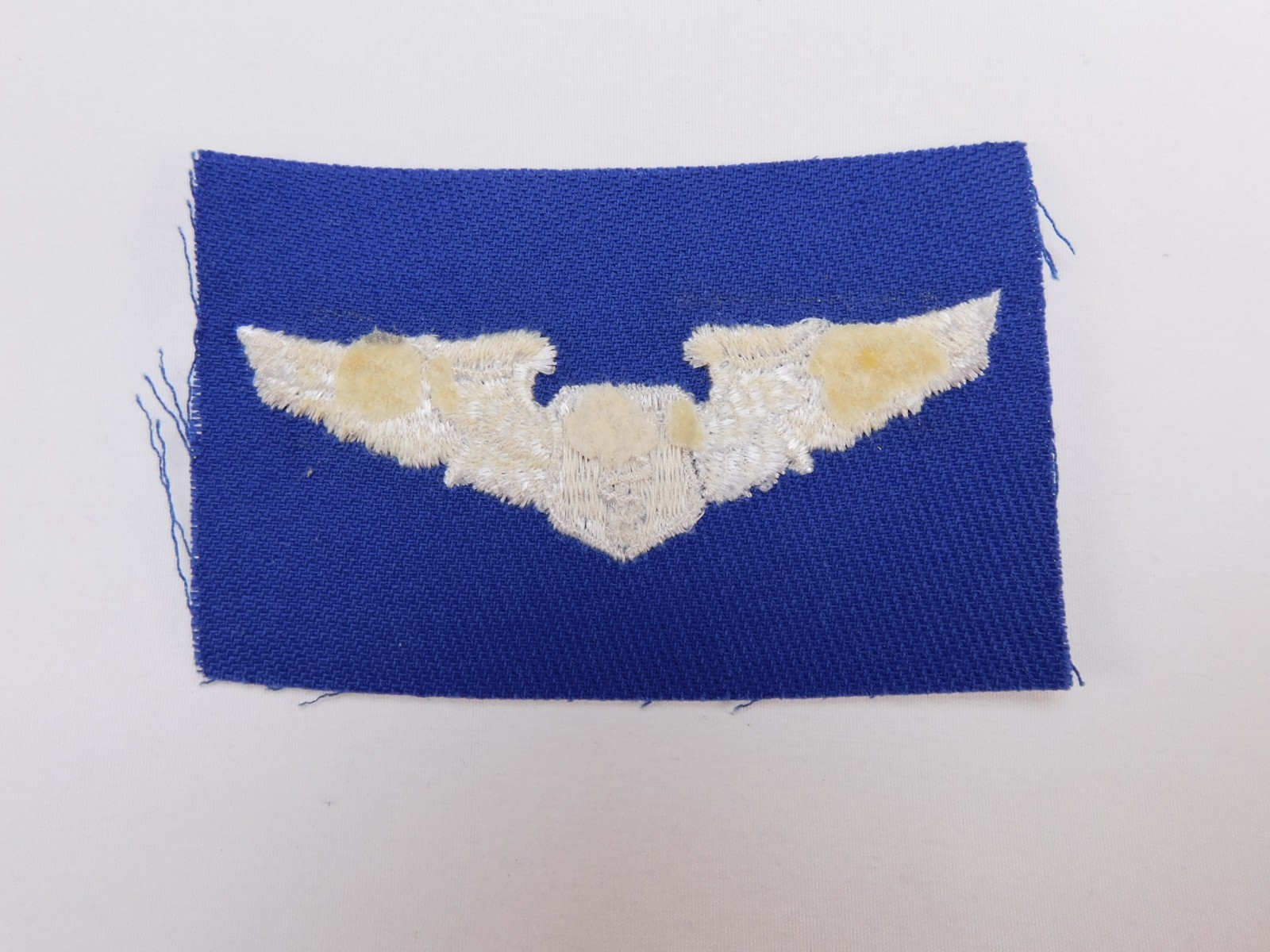 US Air Force USAF Basic Flight Surgeon Wings Royal Blue Twill Patch Cut-Edge
