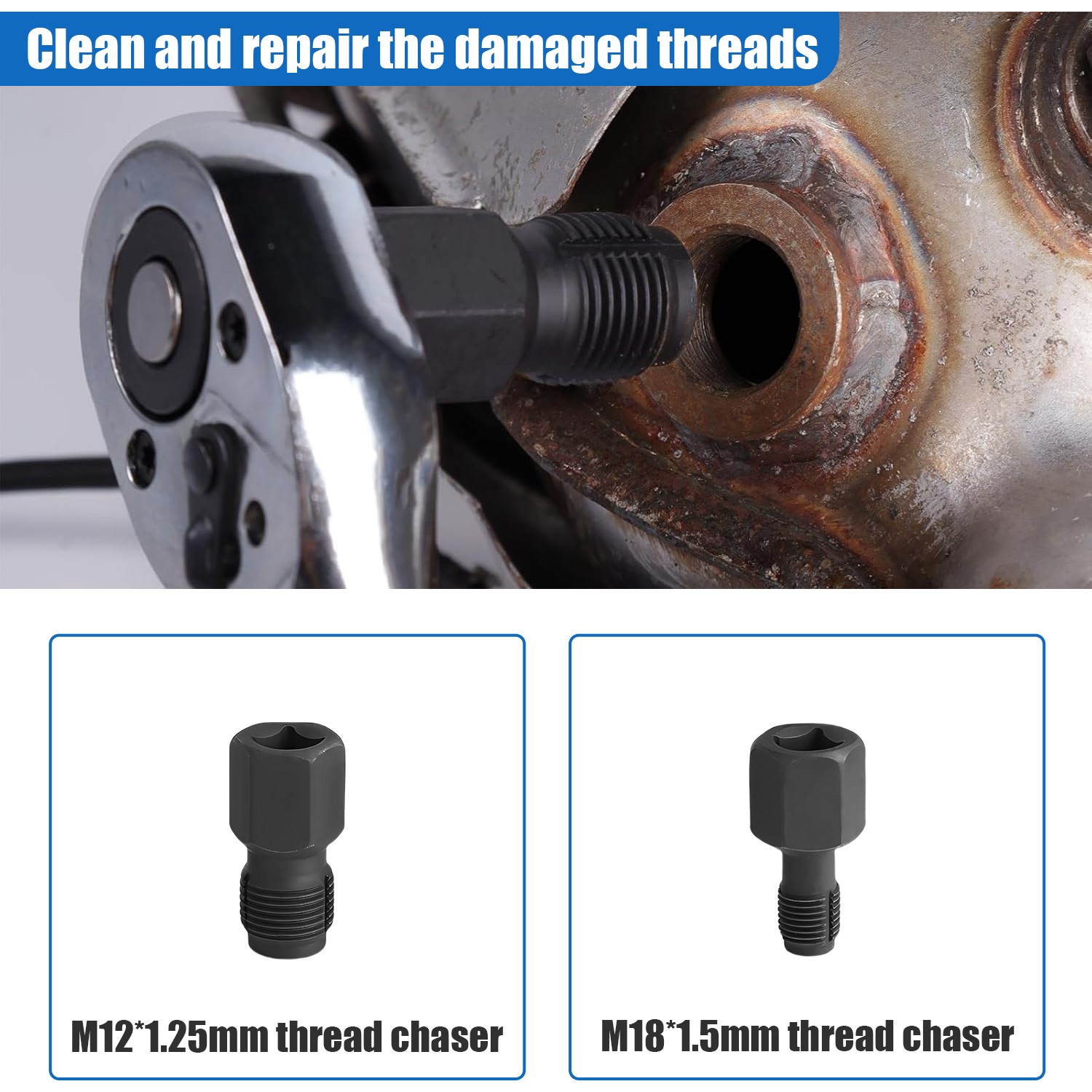 5PCS Offset O2 Oxygen Sensor Socket Set Automotive 02 Sensor Wrench Remover Tool