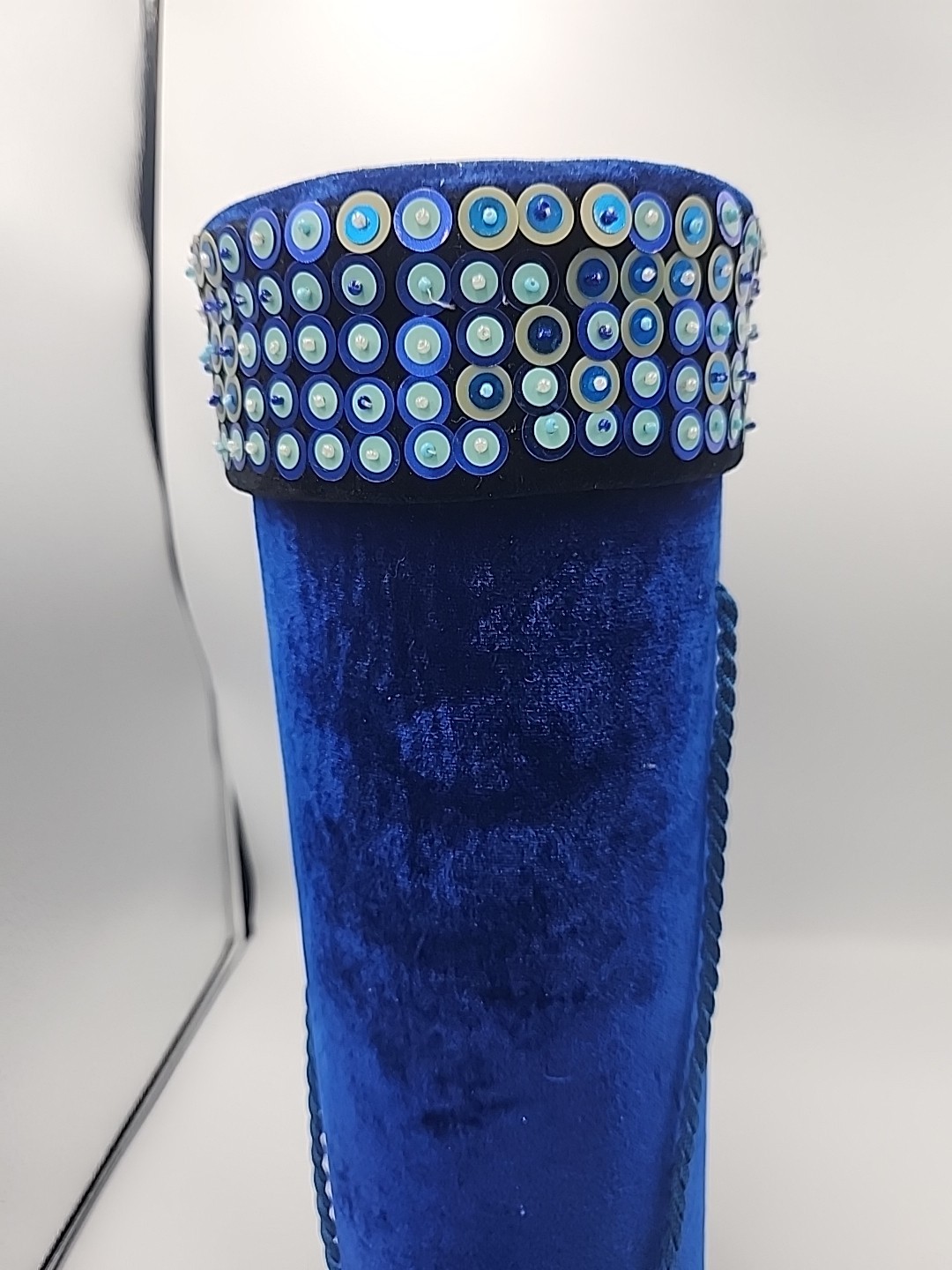 Vintage Blue Velvet Christmas Boxes