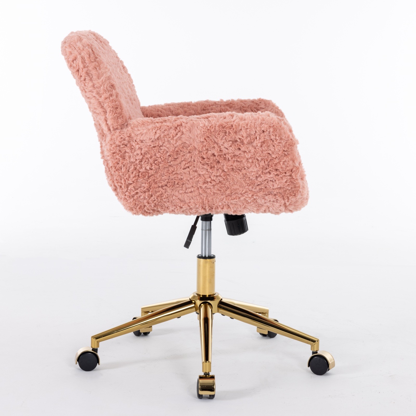 A&A Furniture Office Chair,Artificial Rabbit Hair Home Office Chair With Metal