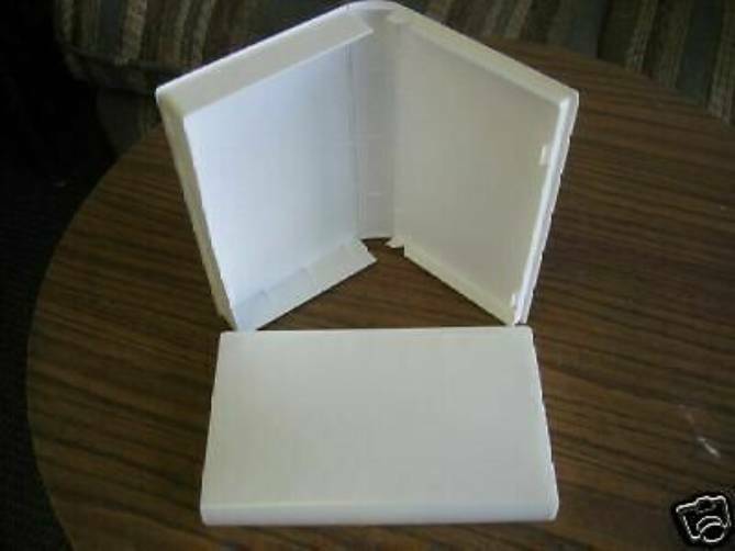 2 WHITE VHS VIDEO BOX LIBRARY CASE W/SLEEVE PSV12, FREE SHIPPING