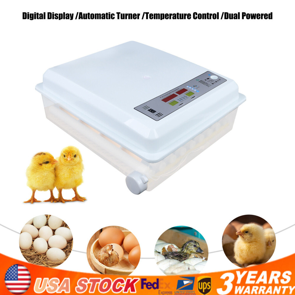 64 Digital Eggs Incubator Egg Hatcher With Temperature Control Automatic Turner