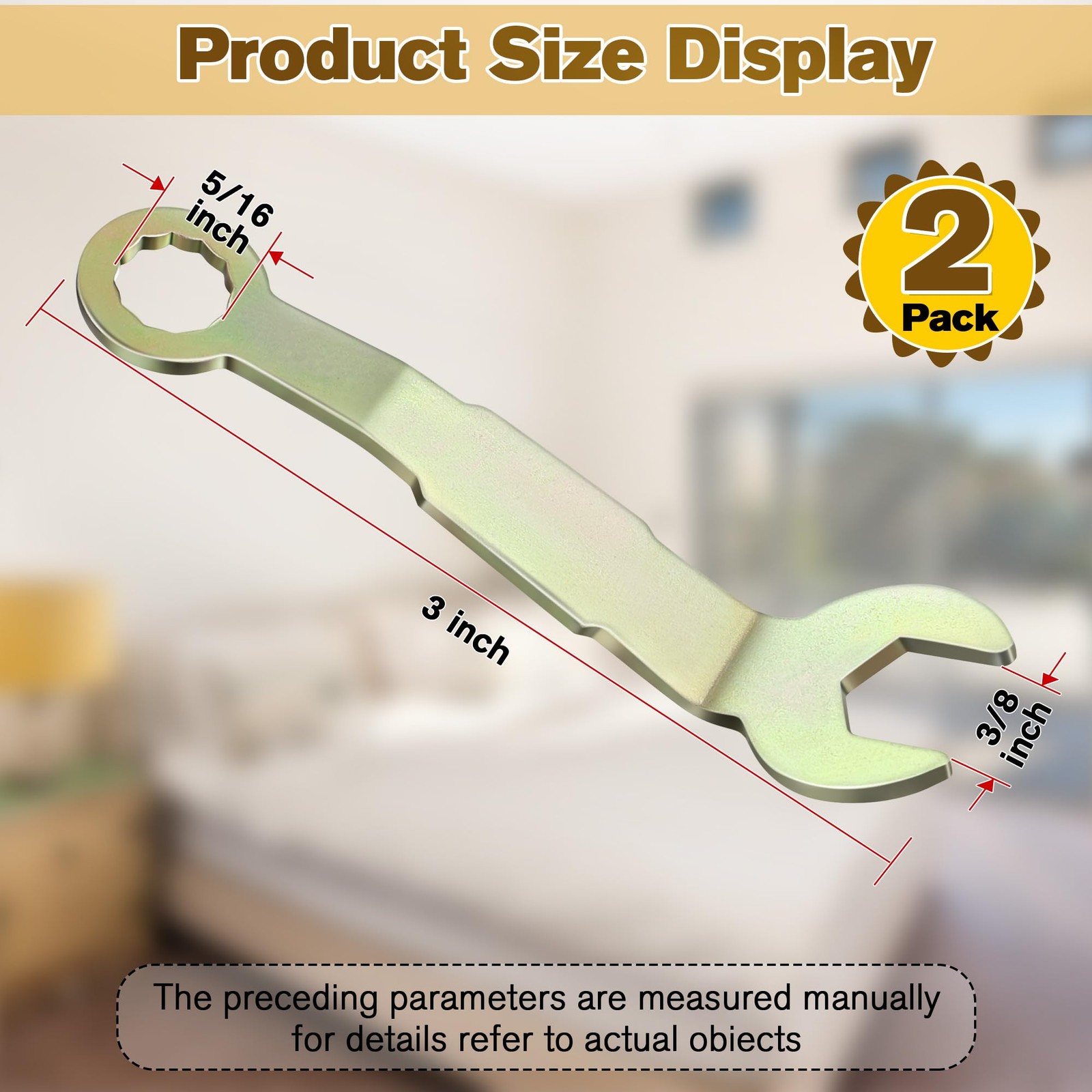 3/8 Inch Pocket Door Wrench,Angled Adjustment Tool,Bifold Hardware Repair,Silver