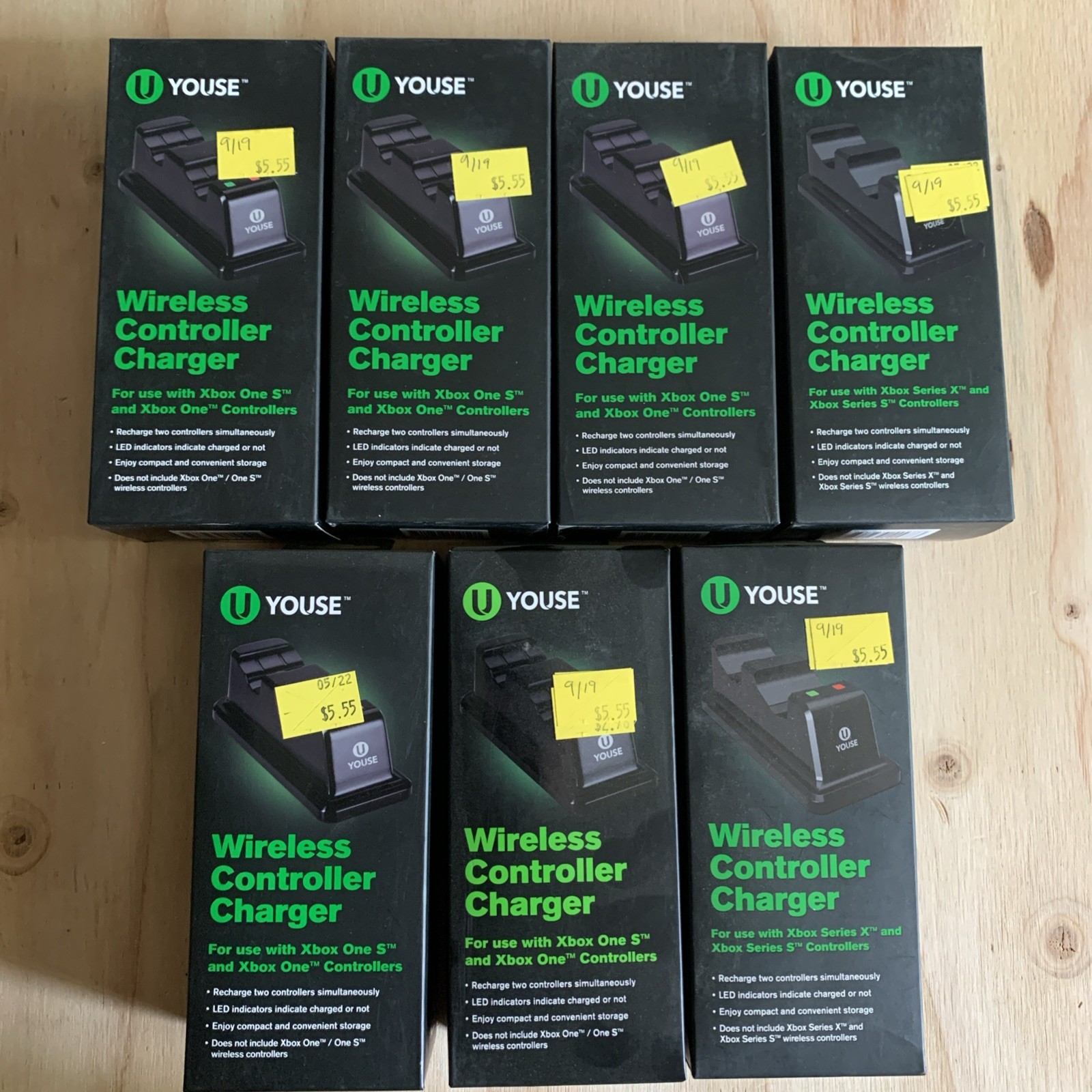 Lot Of 7 U-YOUSE Wireless Controller Charger For Xbox One S & XBOX One. #YB