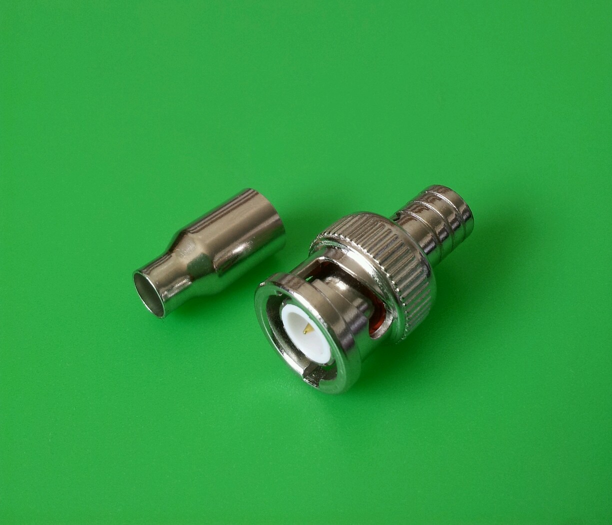 (10 PACKS) BNC Male 2-PC Crimp-On Connector RG59/RG62 Stranded