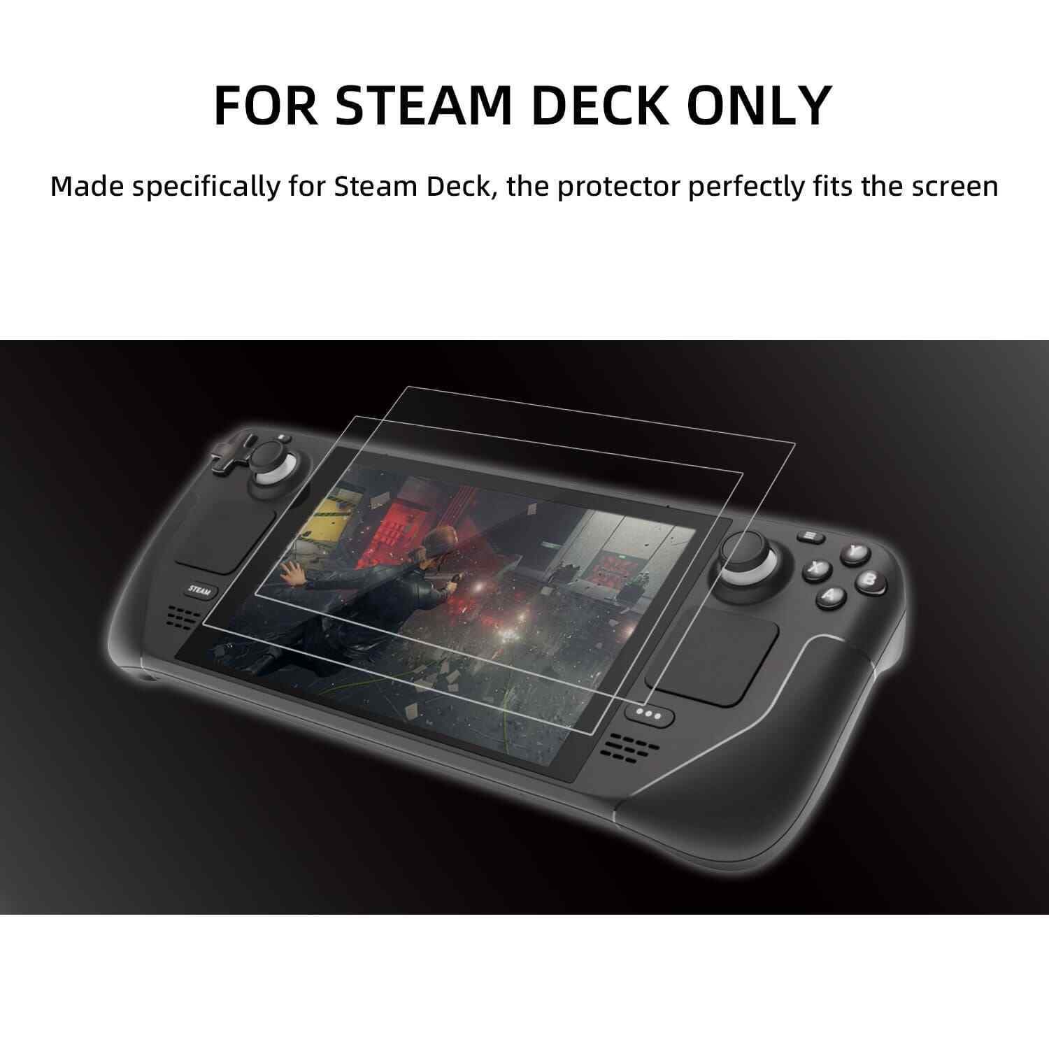 2Pack 0.33mm Thickness 9H Tempered Glass Screen Protector for Steam Deck Console