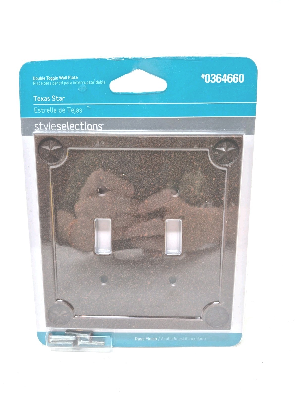 Texas Star  Double Toggle Wall Plate Rust Finish- New-0364660