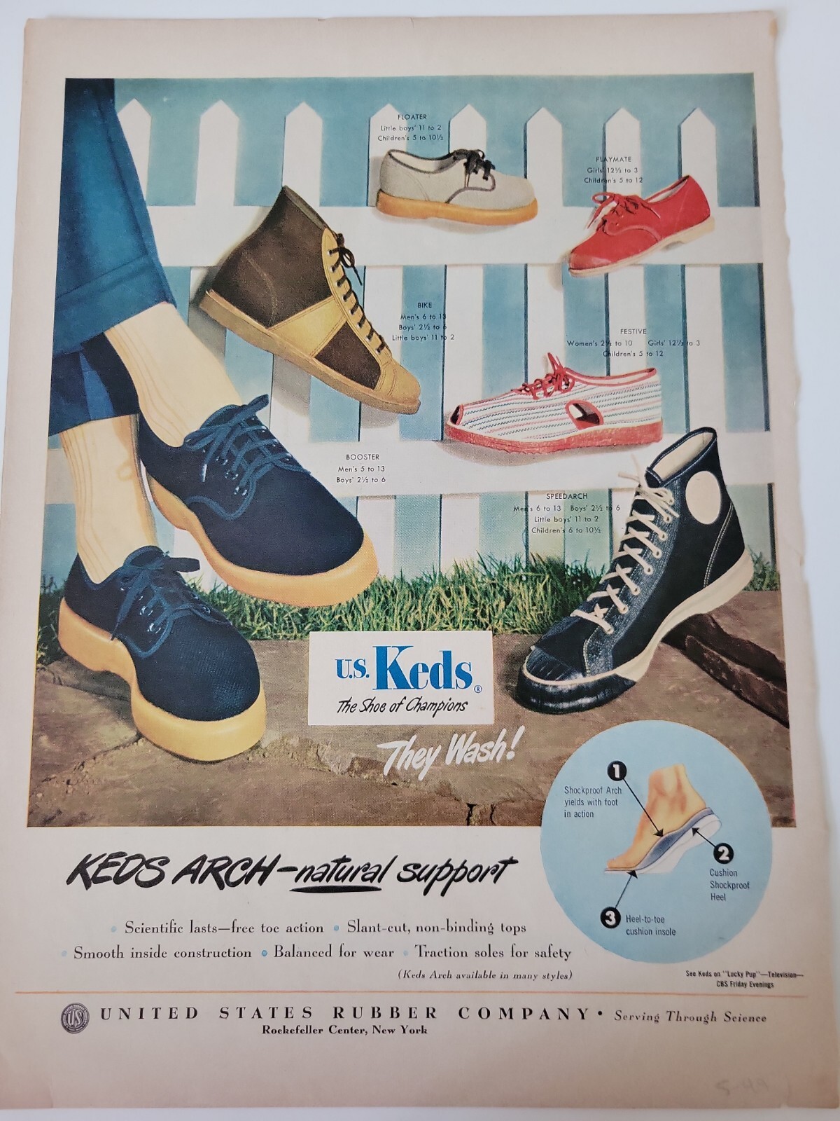 1949 boys girls KEDS hightop  athletic  sneakers tennis shoes vintage ad