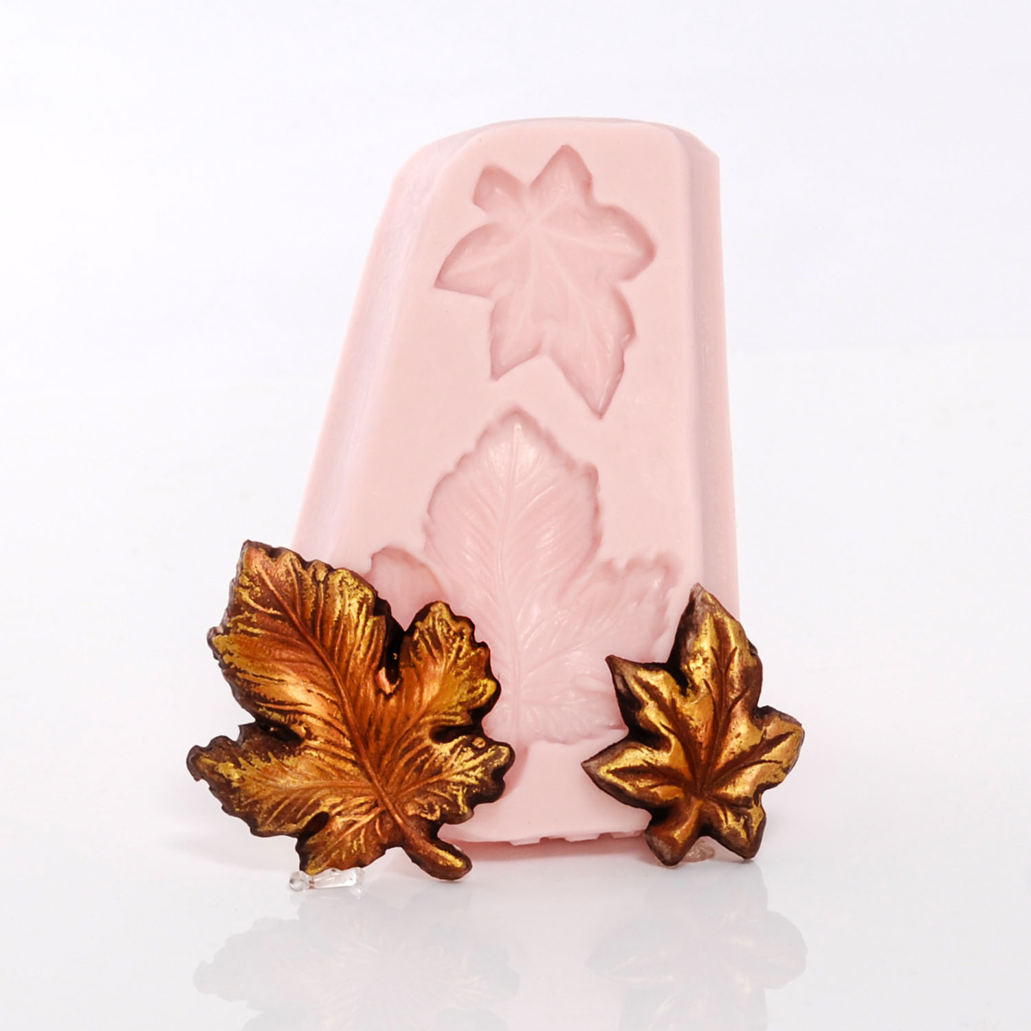 Maple leaf silicone mold - Flexible Food Safe Fondant - Jewelry Resin Mold (766)