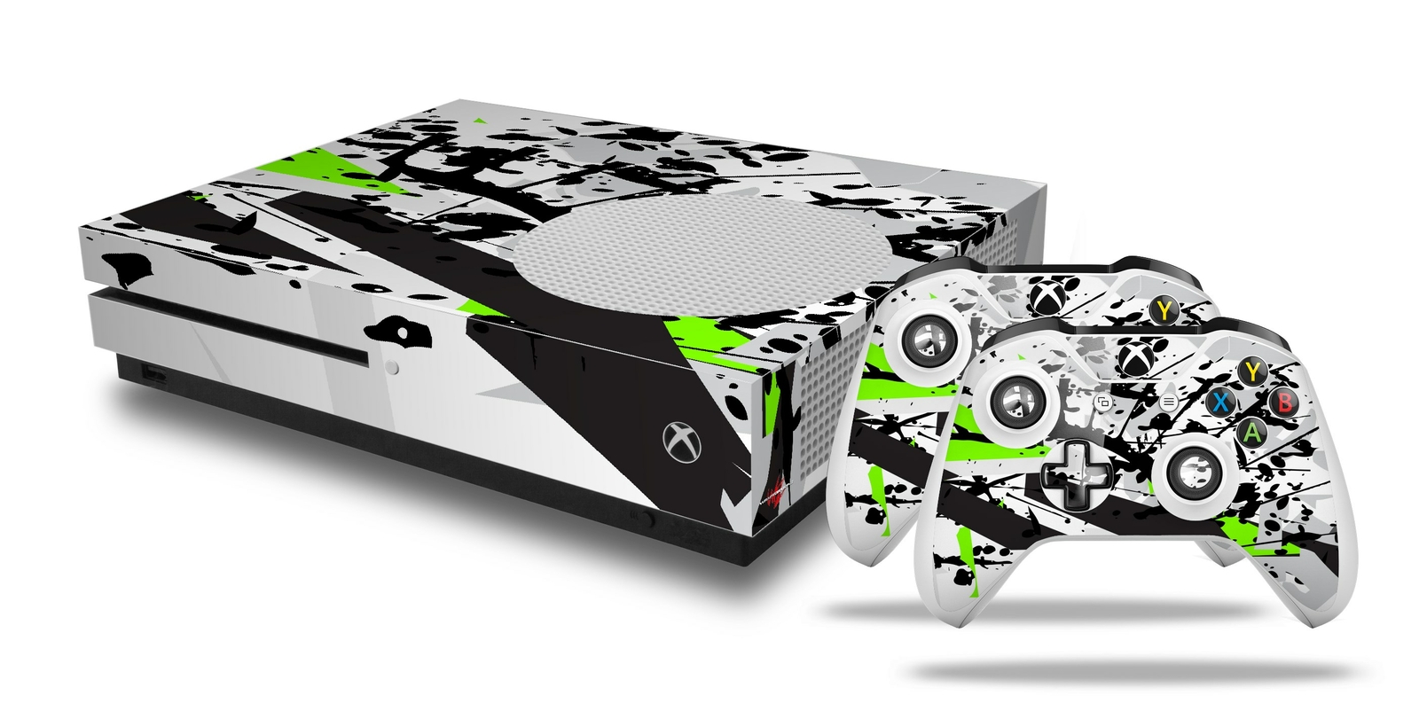 Skin for XBOX One S Console Controller Baja 0018 Lime Green Vinyl Decal