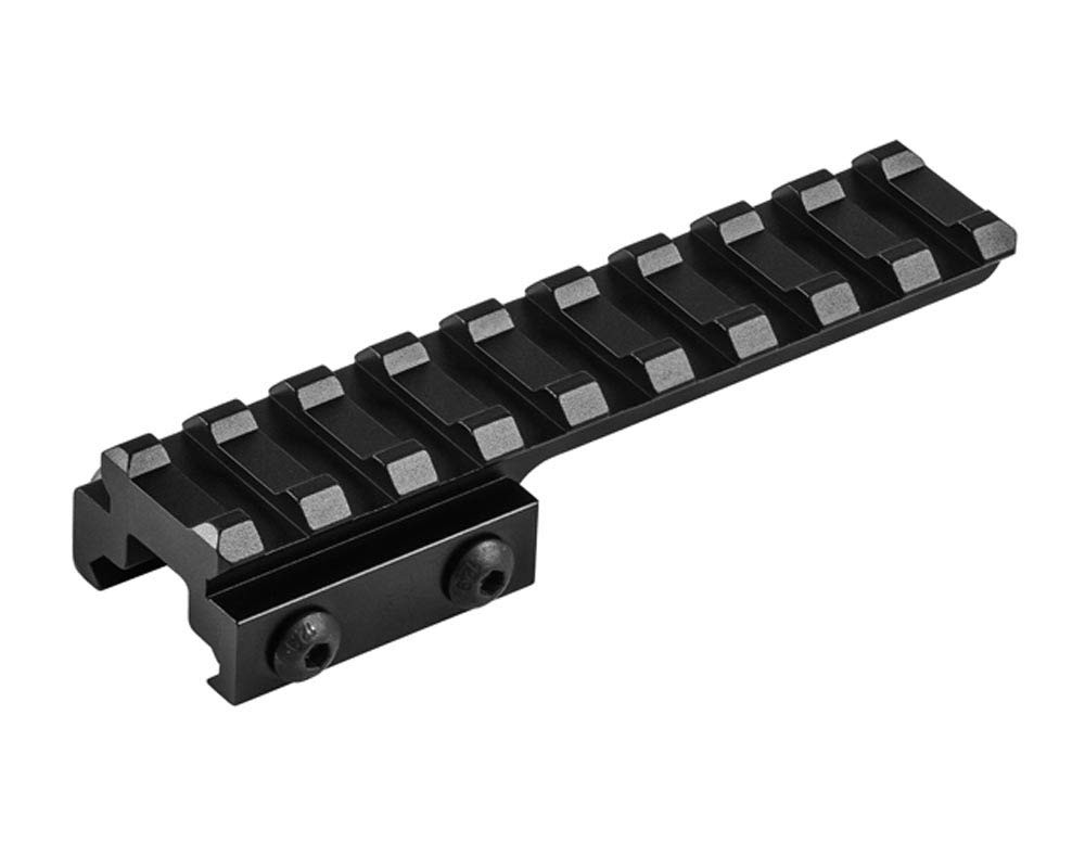 Low Profile Slim Riser Mount 0.5" High 3.73" Long 9 Slots - Steel Locking