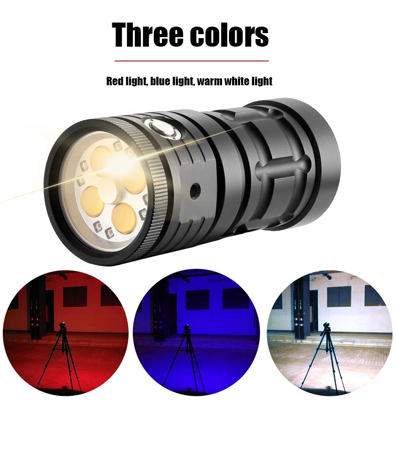 Special Strong Light Flashlight Diving Underwater Diving Photography Light