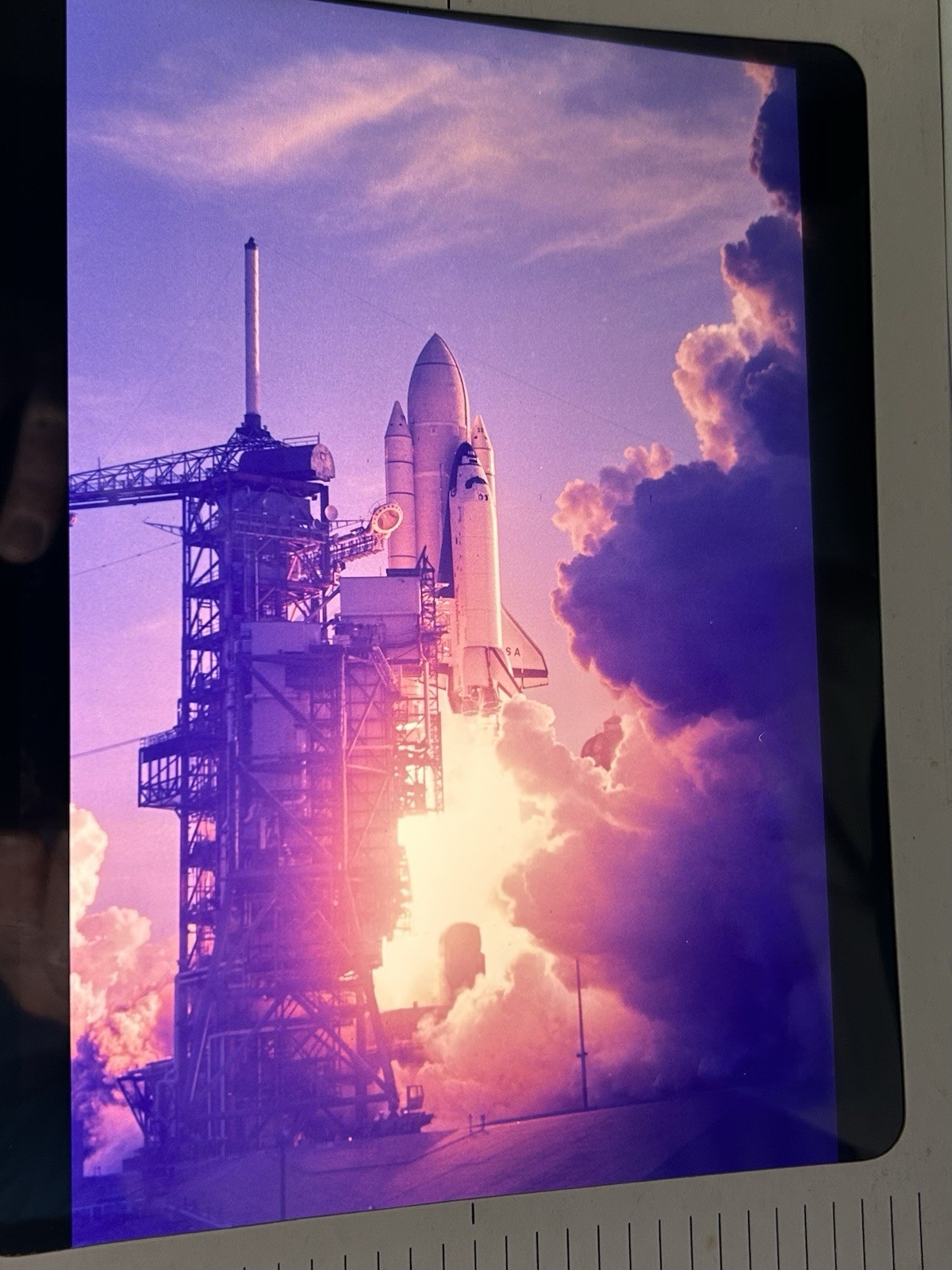 1981 NASA KSC Space Shuttle Columbia STS-1 Liftoff Presentation Transparency-362