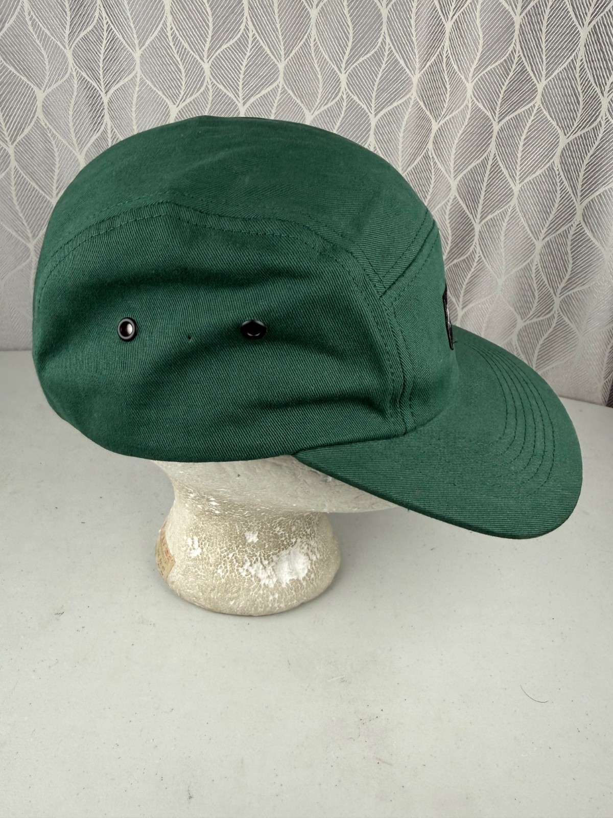 VapinApe Black White Patch on Forest Green 5 Panel Bill Hat Cap Strap Buckle