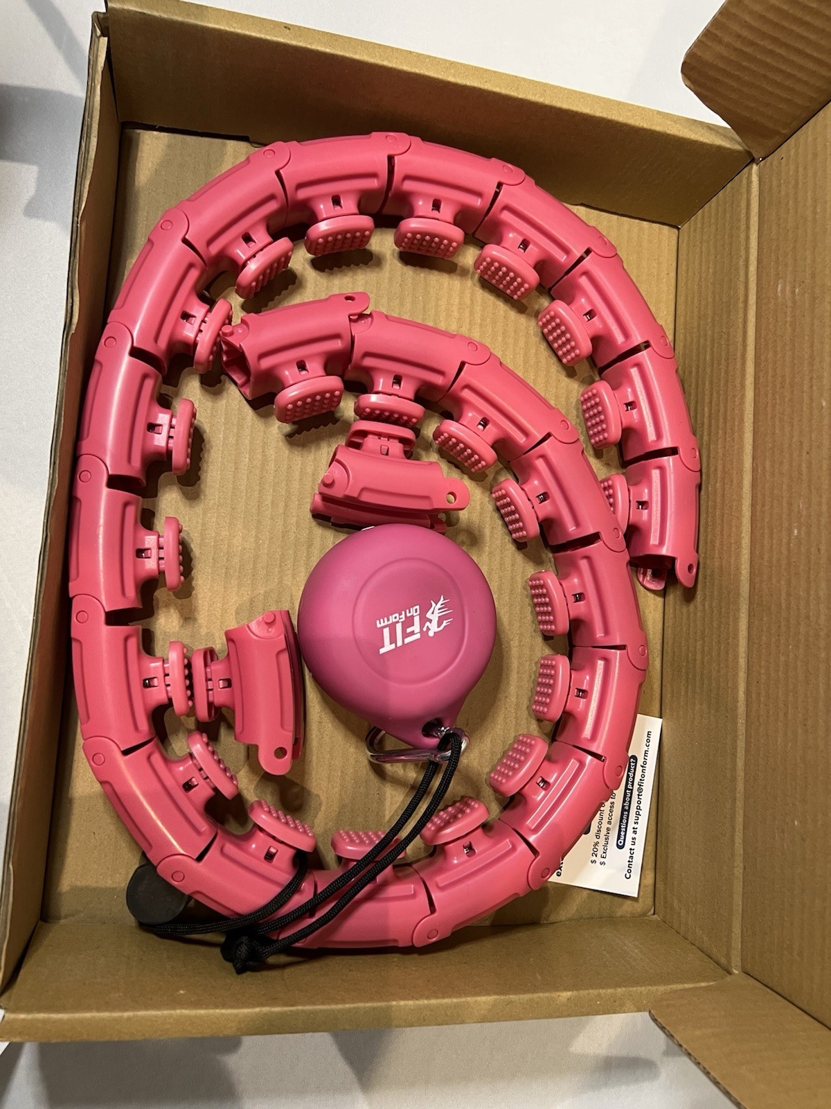 Fit On Form Smart Hula Hoop Pink Brand New in Box Women’s Ab Workout Adjustable