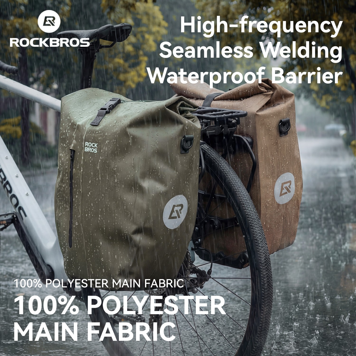ROCKBROS Cycling Bag 20L Large Capacity Bike Rack Cargo Bag Waterproof Pannier