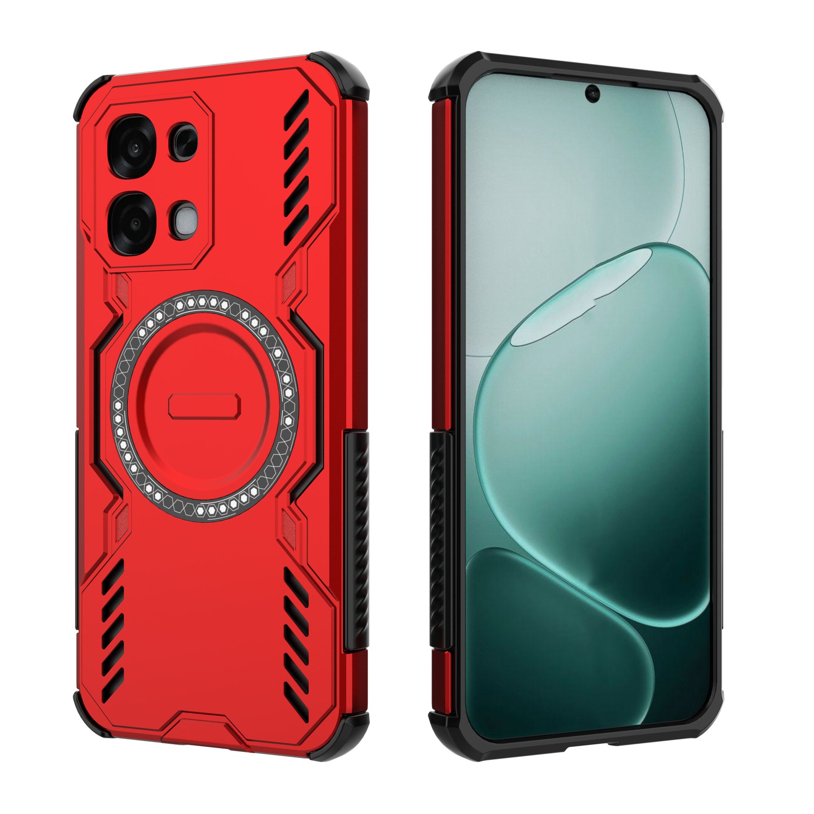 For OPPO F31 5G, Shockproof 4 Airbags Hybrid Armor Magnetic Hard Back Case Cover