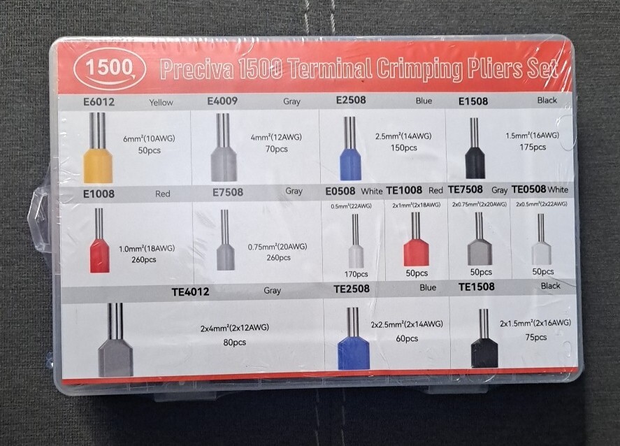 1500 Pcs Terminal Crimping Set