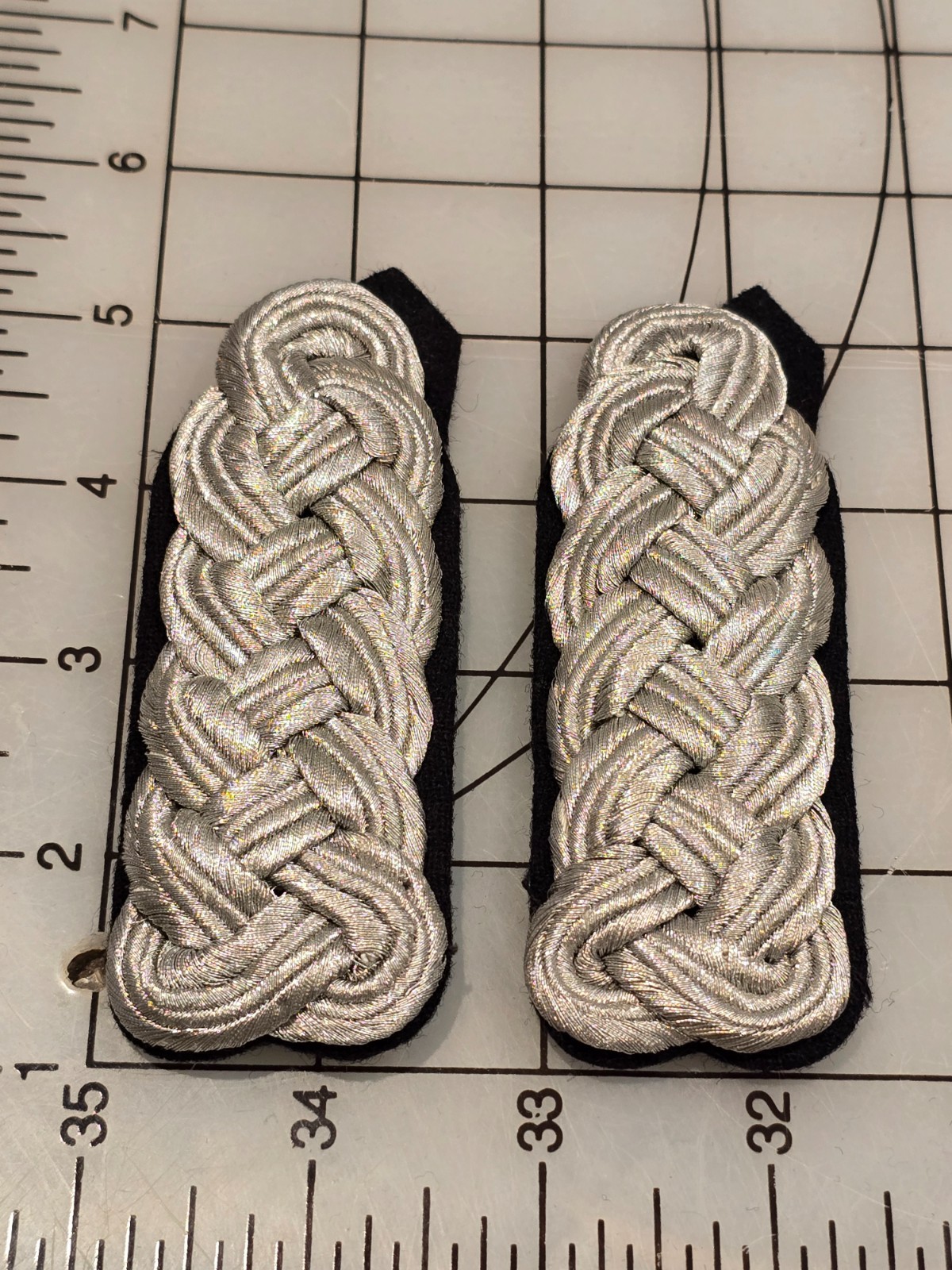 Reproduction WW2 German Pioneer Engineer Shoulder Boards Officer Major 4249