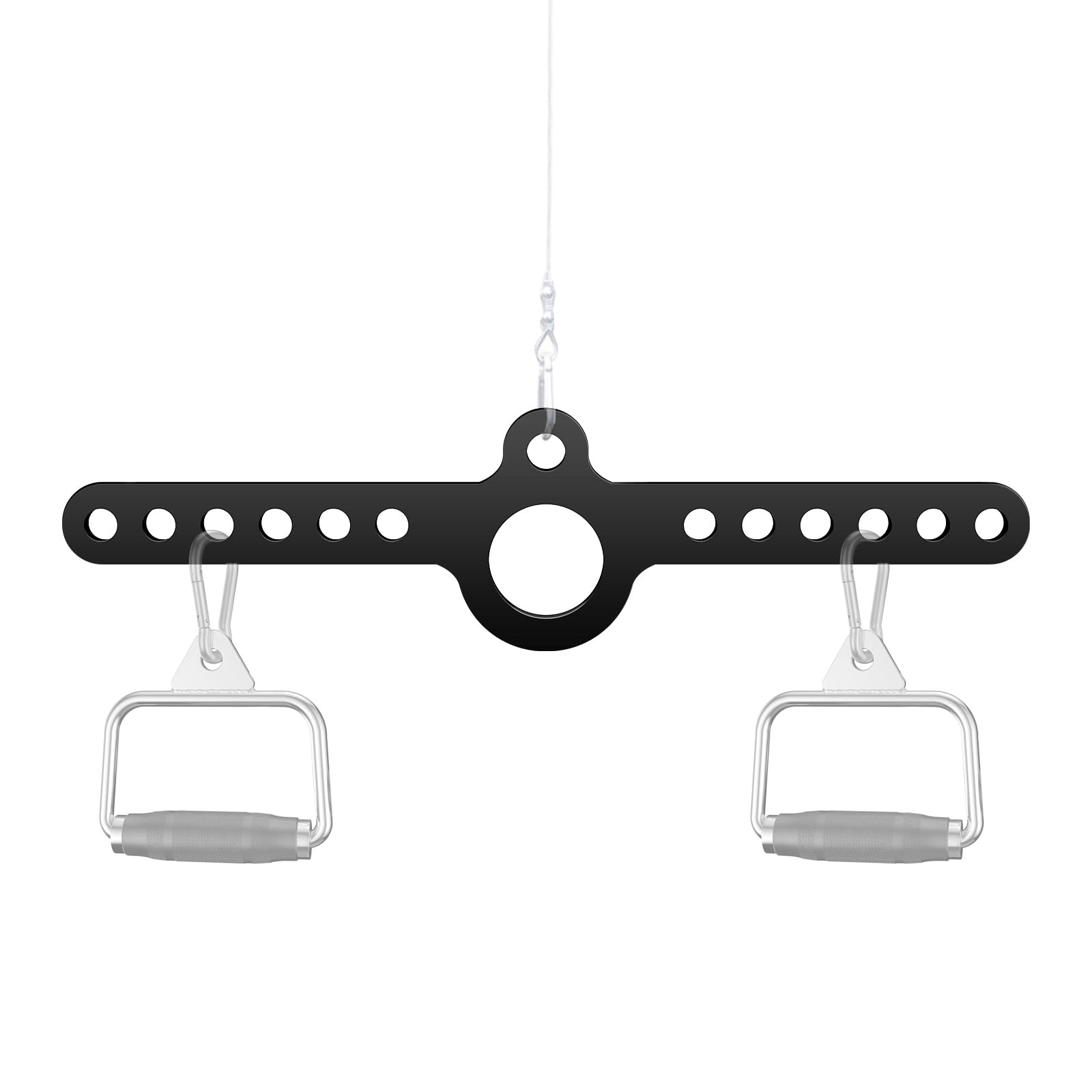 Spreader Bar Double to Single D Handle LAT Pull Down T Bar Cable Row Attachme...
