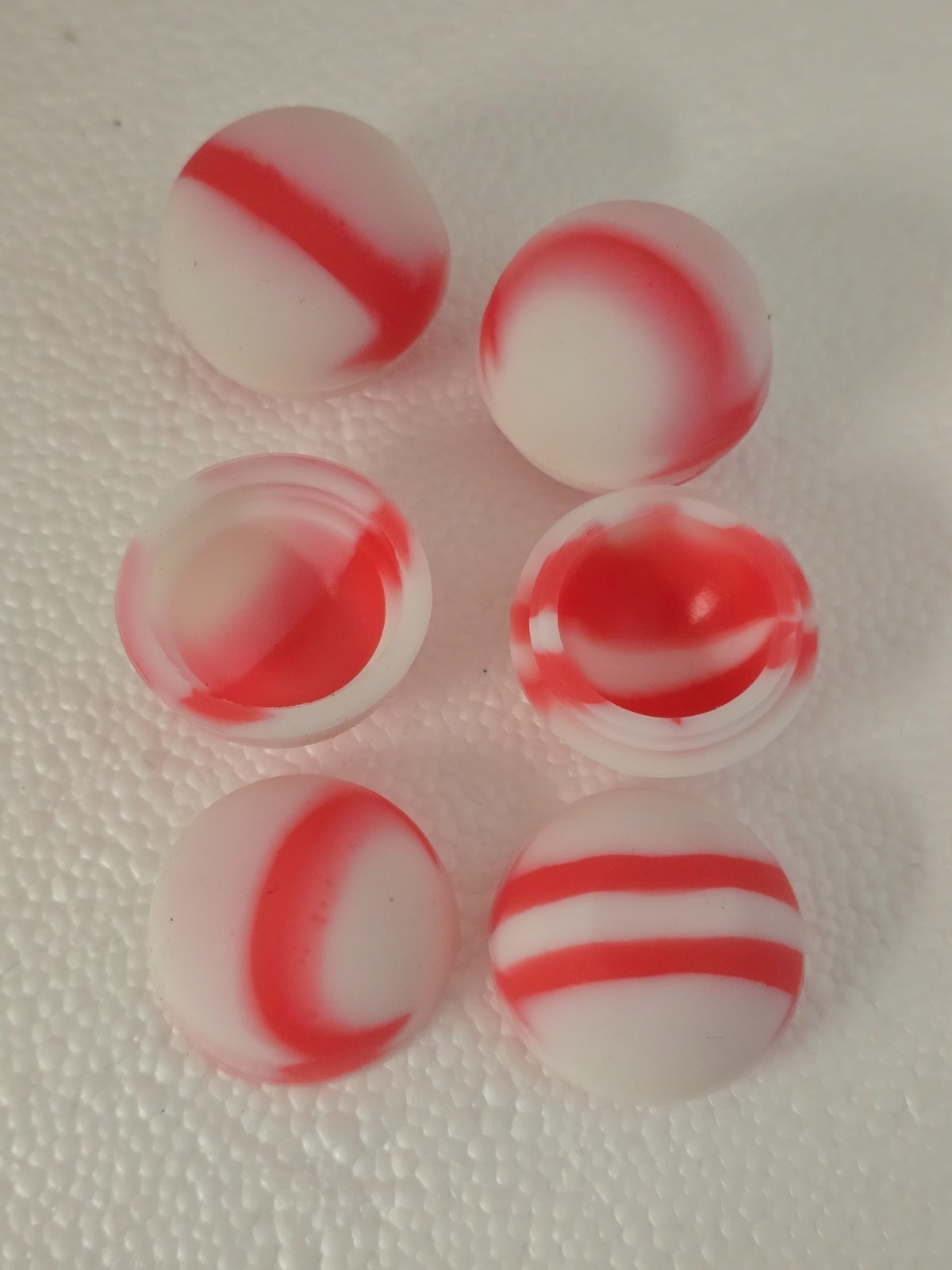 2 RED TIE DYE 1 inch Silicone Herb/Tobacco/Pill Airtight Travel Balls