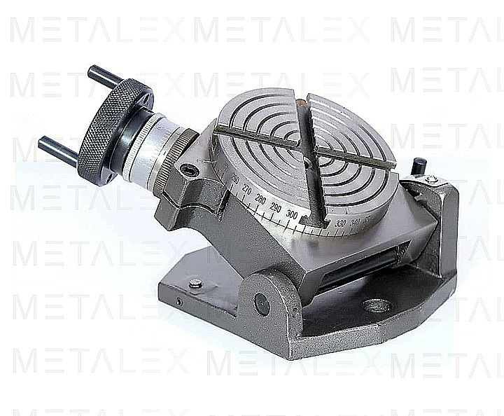 METALEX 4" (100mm) Tilting Rotary Table with 50mm 3-Jaw Mini Lathe Chuck Milling