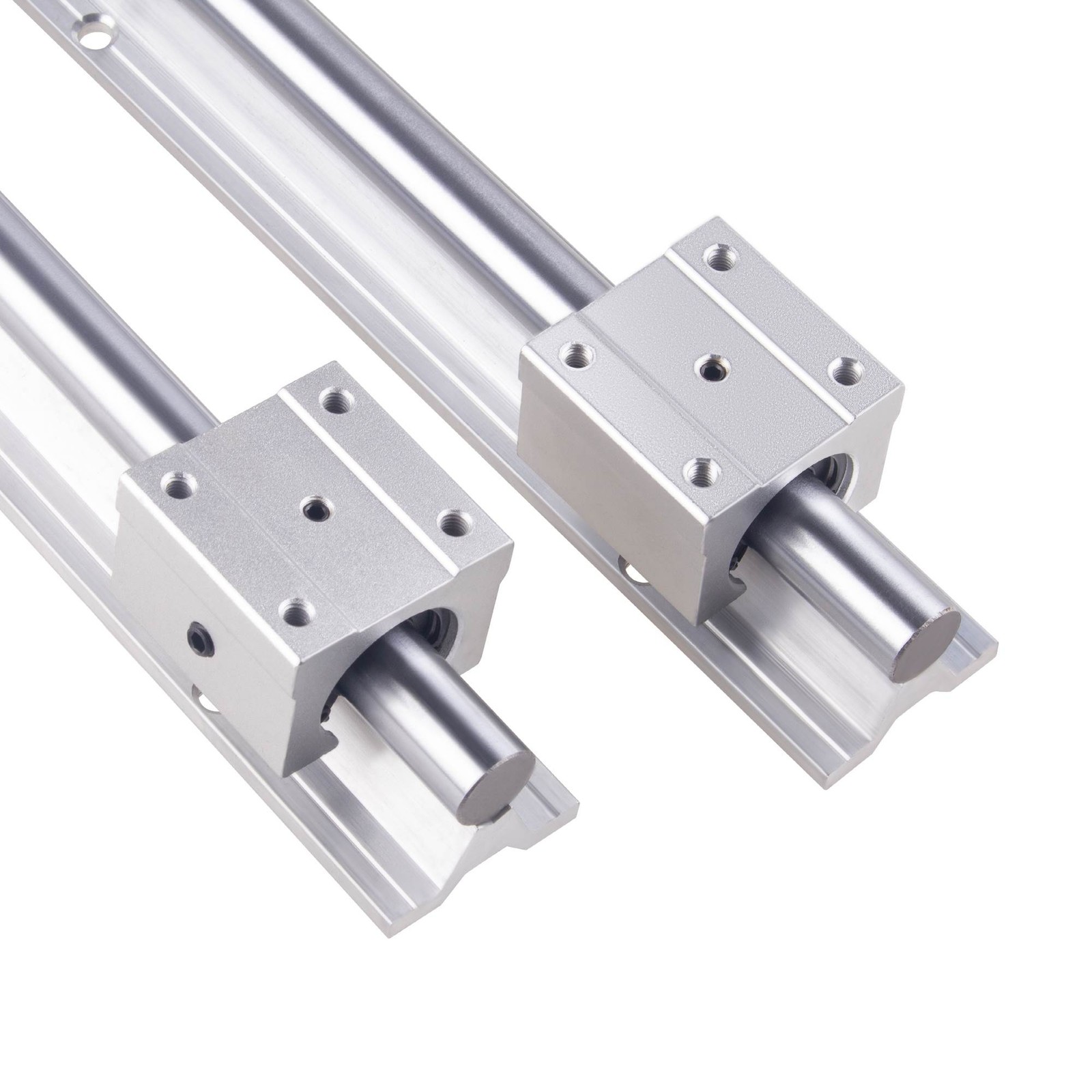 2Set SBR12-1000mm 12mm Linear Rail Guide Shaft & 4Pcs SBR12UU Bearing Blocks