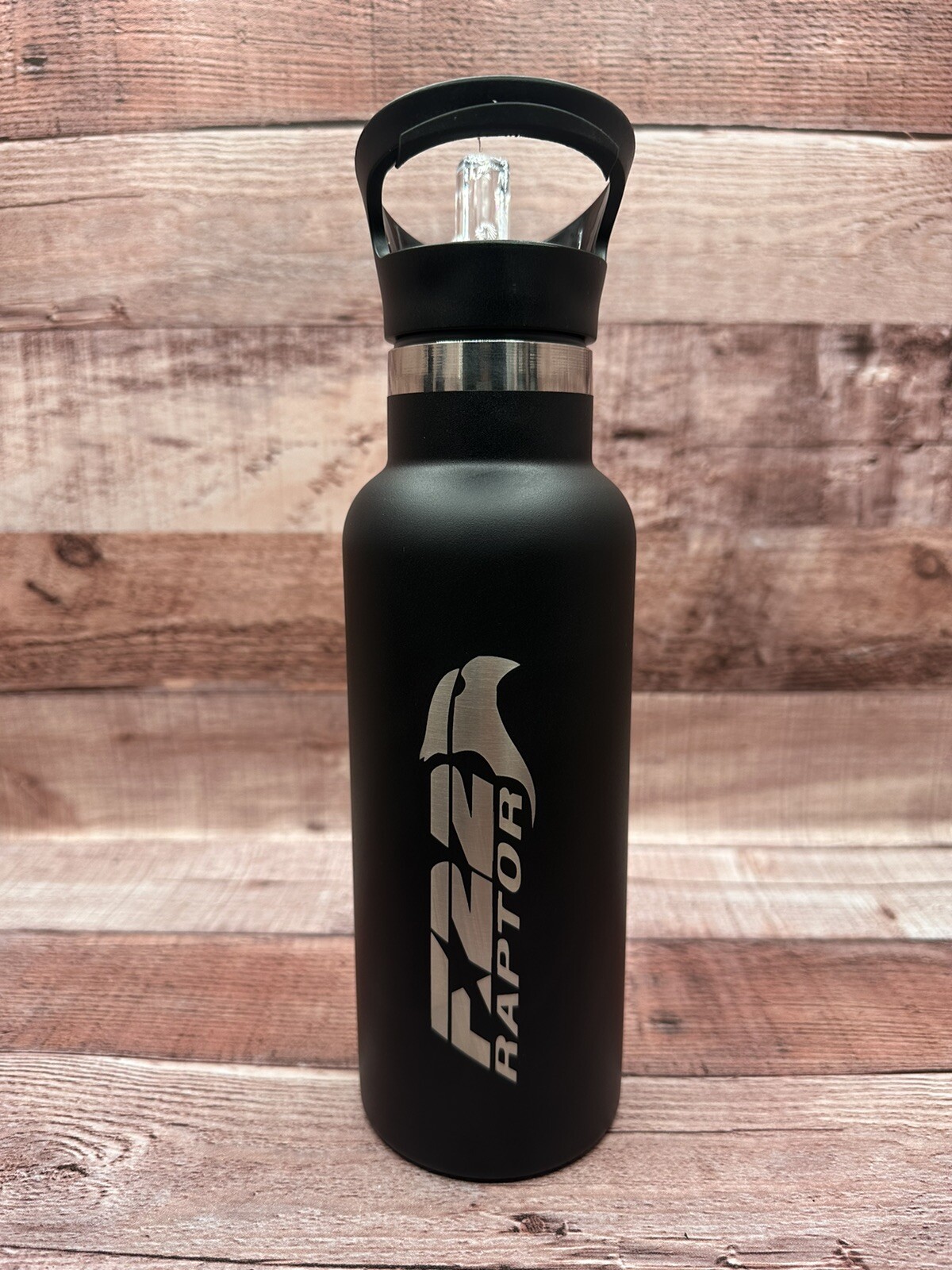 F-22 RAPTOR LASER ENGRAVED 17 OZ INSULATED WATER BOTTLE