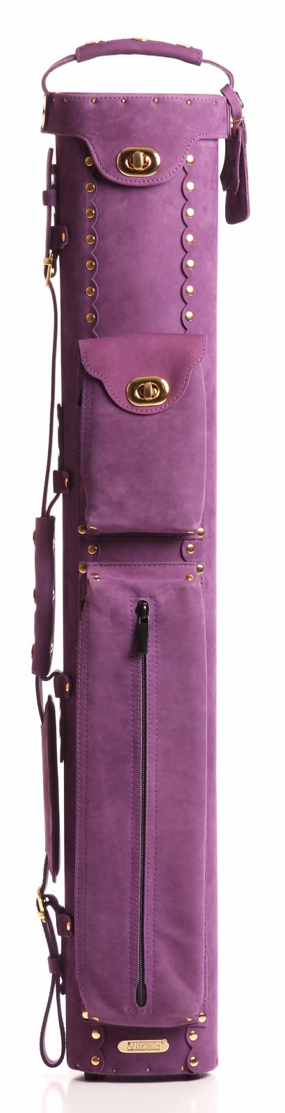 Instroke Limited 2x4 Pool Cue Case Ladies Hard Purple Suede w/ FREE Shipping