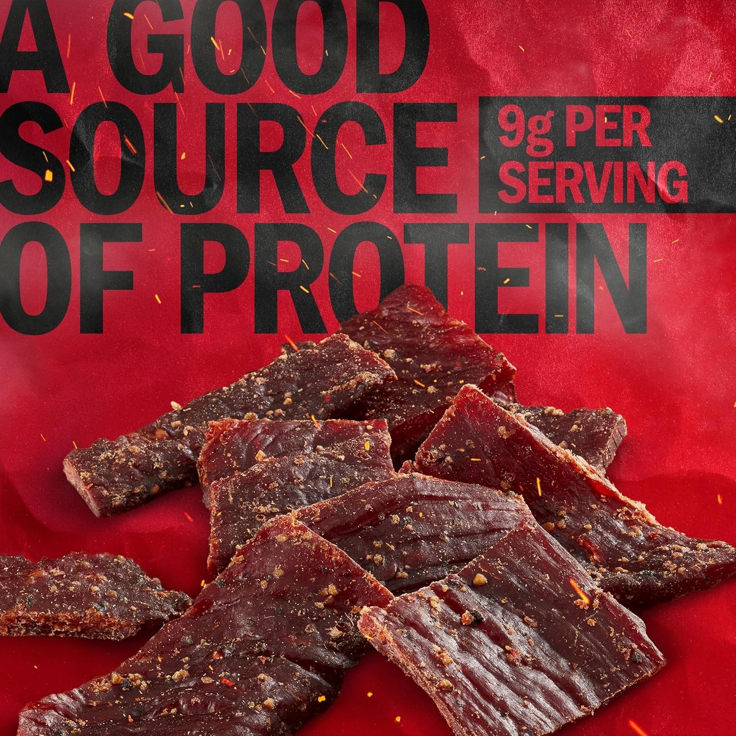 8oz Resealable Peppered Beef Jerky: Bold Taste, 9g Protein, Perfect for Sharing