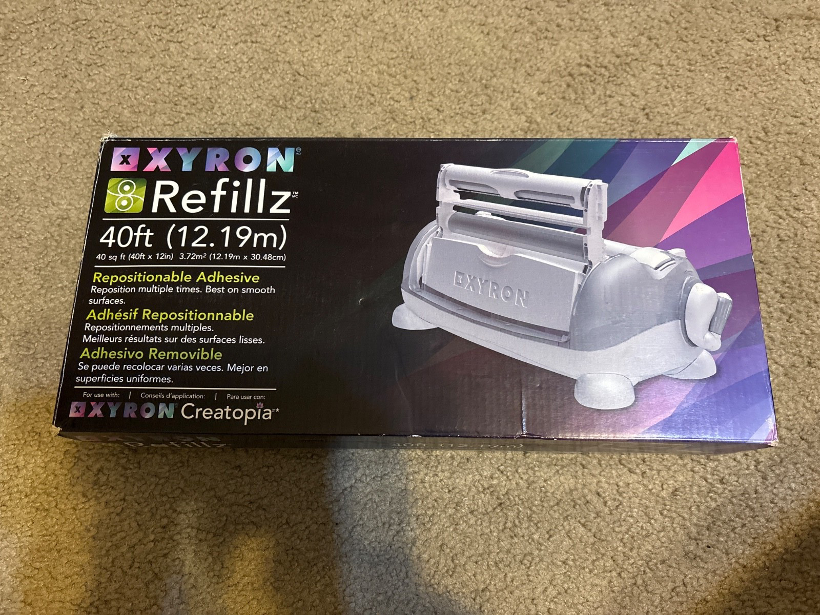 Xyron Refillz 40ft x 12" Repositionable Adhesive Creatopia Acid Free