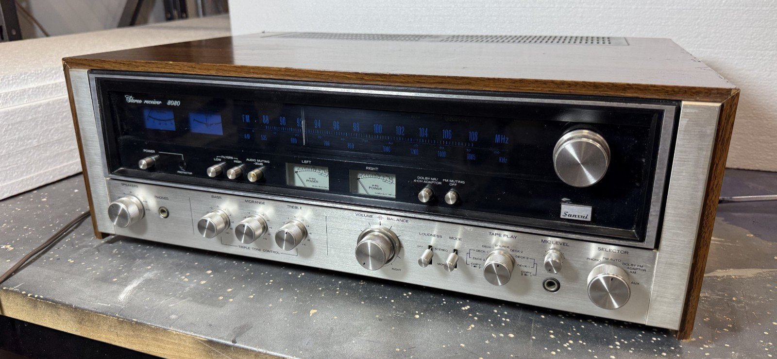 Vintage Sansui 8080 Stereo Receiver Amplifier